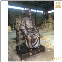 鑄造坐像蕭大亨雕塑