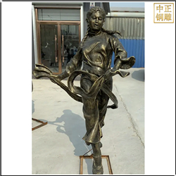農村扭秧歌人物銅雕塑