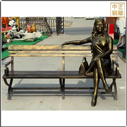 商業街座椅人物銅雕塑