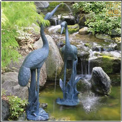 仙鶴噴水景觀雕塑